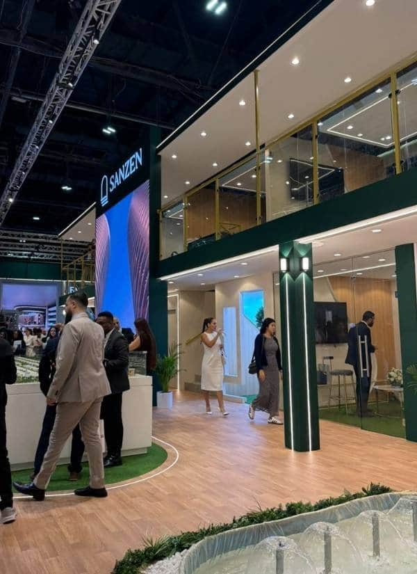Exhibition stand for SANZEN at International Property Show Dubai