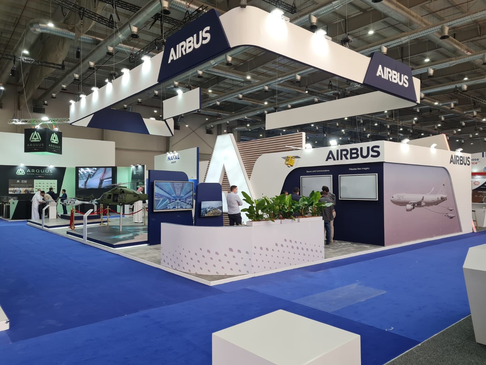Airbus exhibition stand at World Defense Show, Riyadh — built by Standsbay