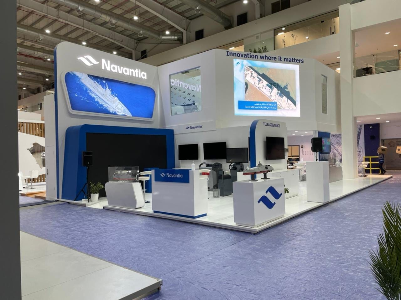 Navantia exhibition stand at World Defense Show, Riyadh — built by Standsbay